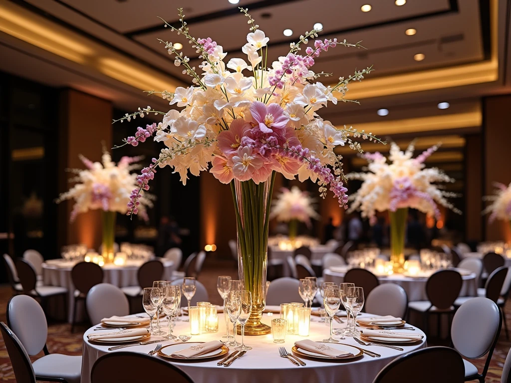 Corporate gala centerpiece by Jyxallanzun