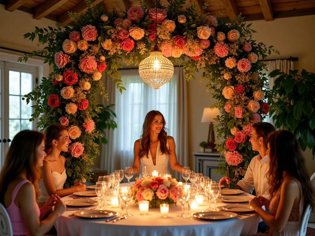 Birthday celebration floral installation by Jyxallanzun